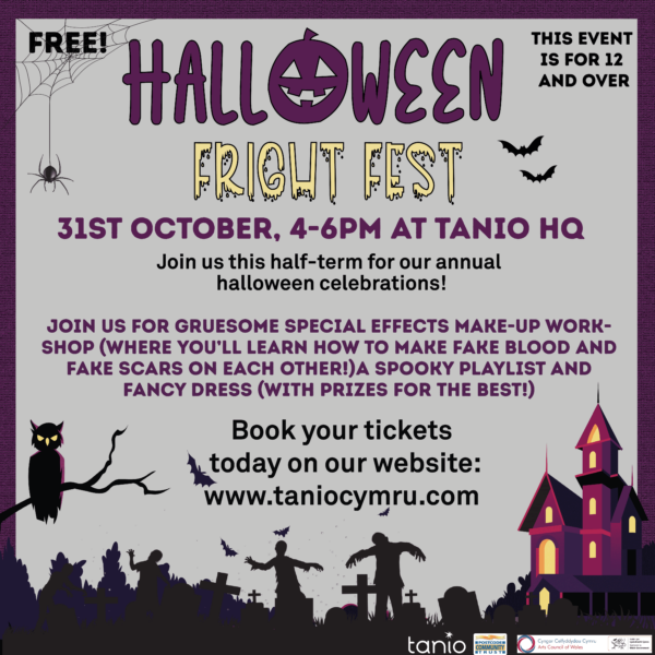 Halloween Fright Fest - Ages 11+, 31st October, 4-6pm @ Tanio HQ