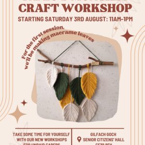 Tanio's Monthly Craft Group - Saturday 3rd August